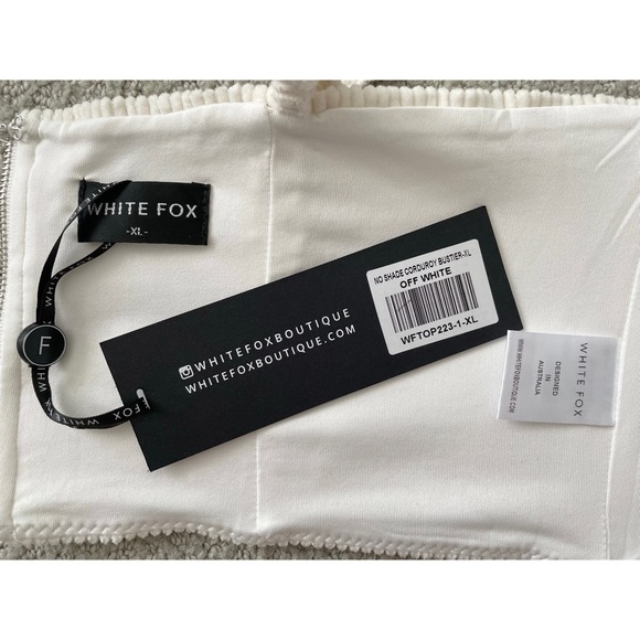 White Fox Boutique No Shade Corduroy Bustier, Off White, XL, NWT - Picture 5 of 5